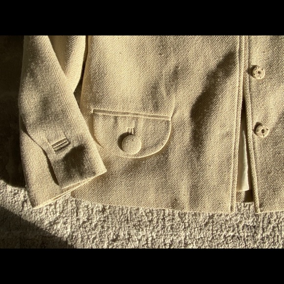 SUZY SHIER COLLARED CREAM XS JACKET BUTTON UP - Picture 9 of 9